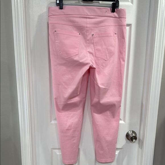 ROBELL NENA 09 ANKLE GRAZER ZIP DETAIL TROUSER. PINK - Picture 3 of 10